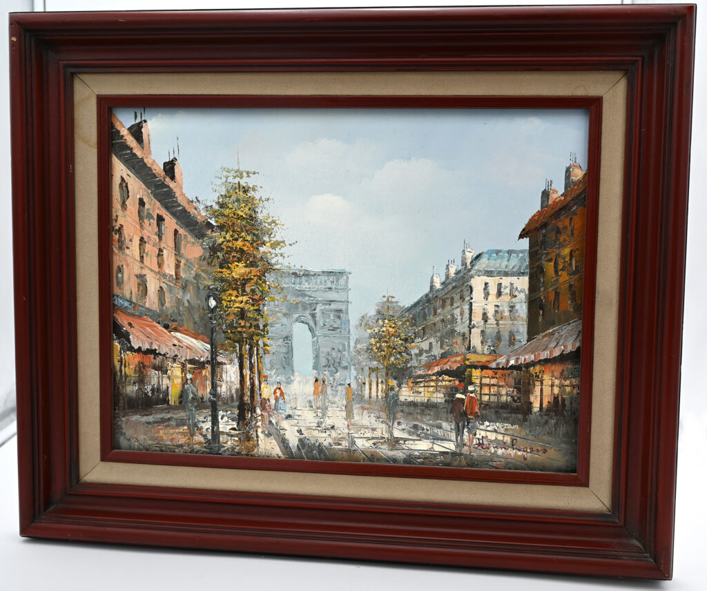 Henry Rogers Oil Painting on Canvas- Paris Street Scenery de Triomphe ...