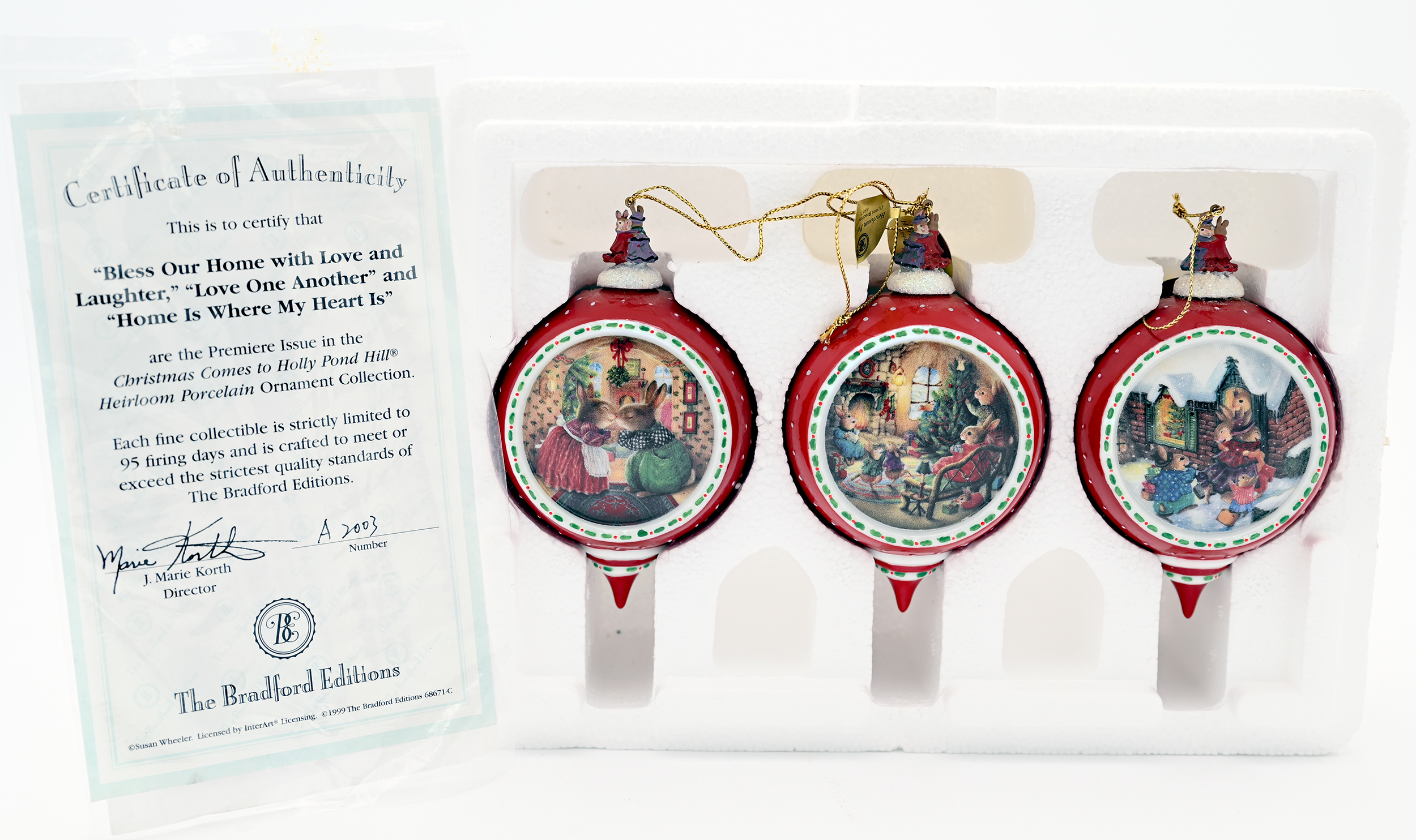 Christmas Comes to Holly Pond Hill Heirloom Porcelain Ornaments - Hope ...